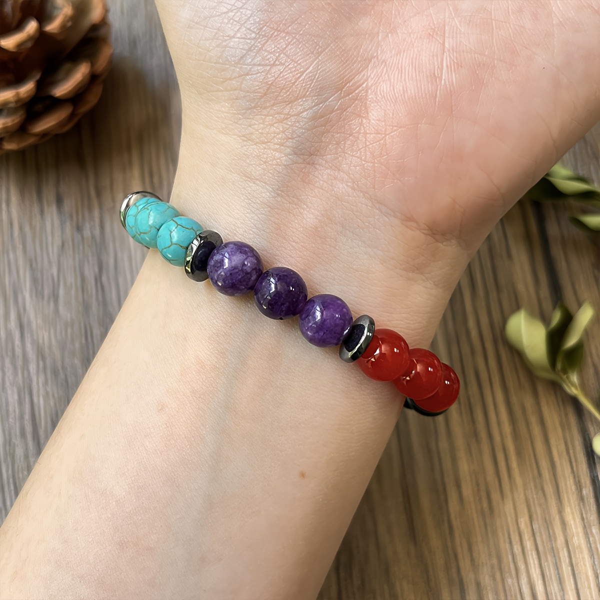 Chakra Bracelet for Aura Protection, Natural Tiger's Eye